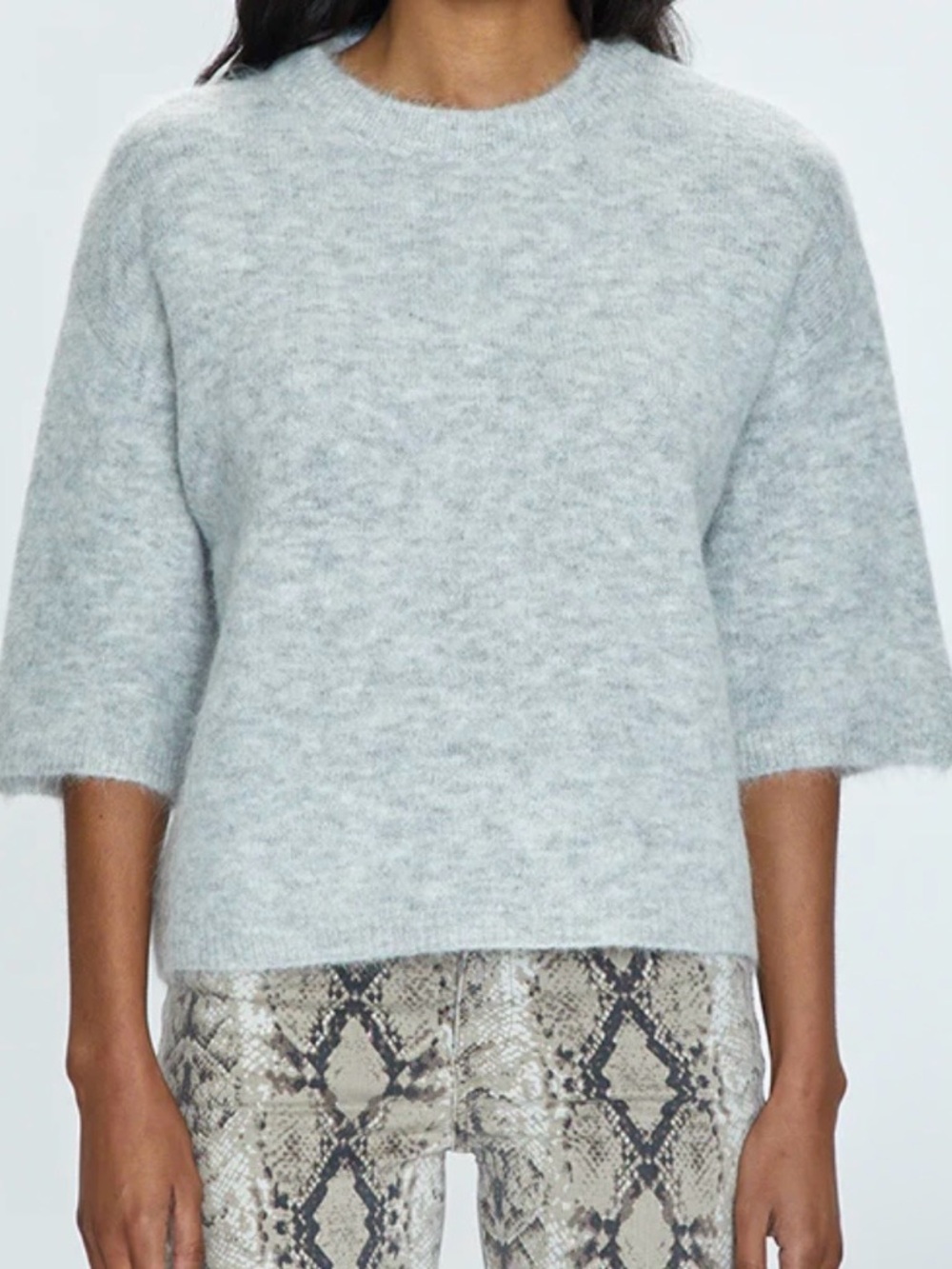 NWT, Pistola Light Gray Cozy Crewneck Women's Sweater